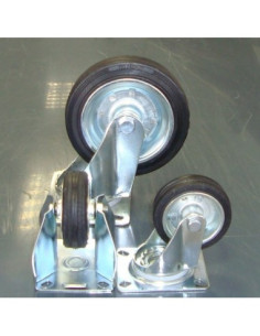 Alapkerék 100mm Fekete fémf.
