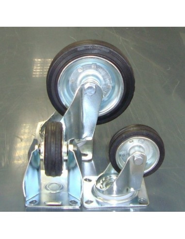 Alapkerék 100mm Fekete fémf.
